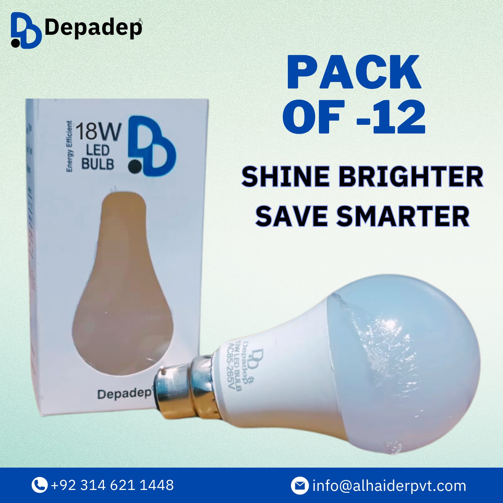 18 Watt LED Bulb Pack Of 12